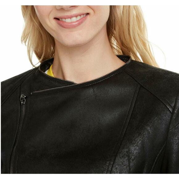 Desigual Millet Women's Black Front Zipper Motorcycle Jacket - US Size 6 - NWT - Picture 16 of 16